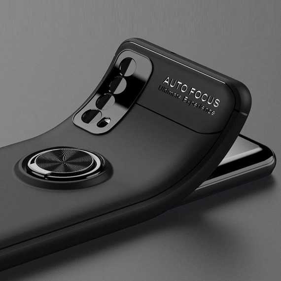 CaseUp Huawei P Smart 2021 Kılıf Finger Ring Holder Siyah Rosegold 3